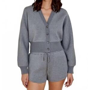 NEW DH NEW YORK caitlin knit cardigan in heather grey